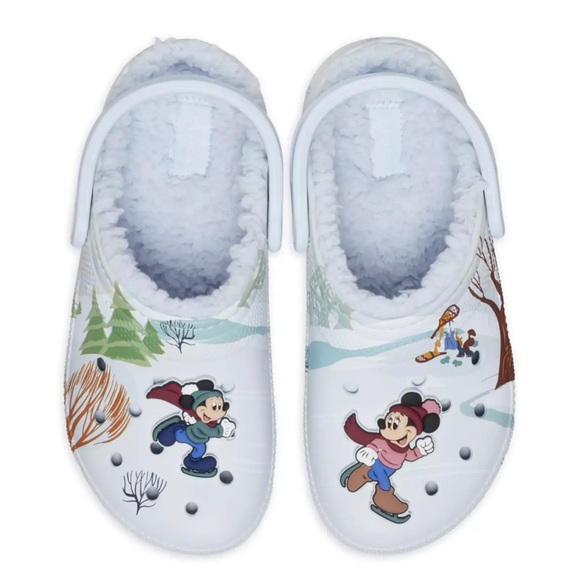 💙 Disney Christmas Holiday 2023 Crocs Mickey And Minnie Skating New with tags! - Picture 1 of 14